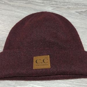 C.C. Exclusives Maroon beanie hat‎